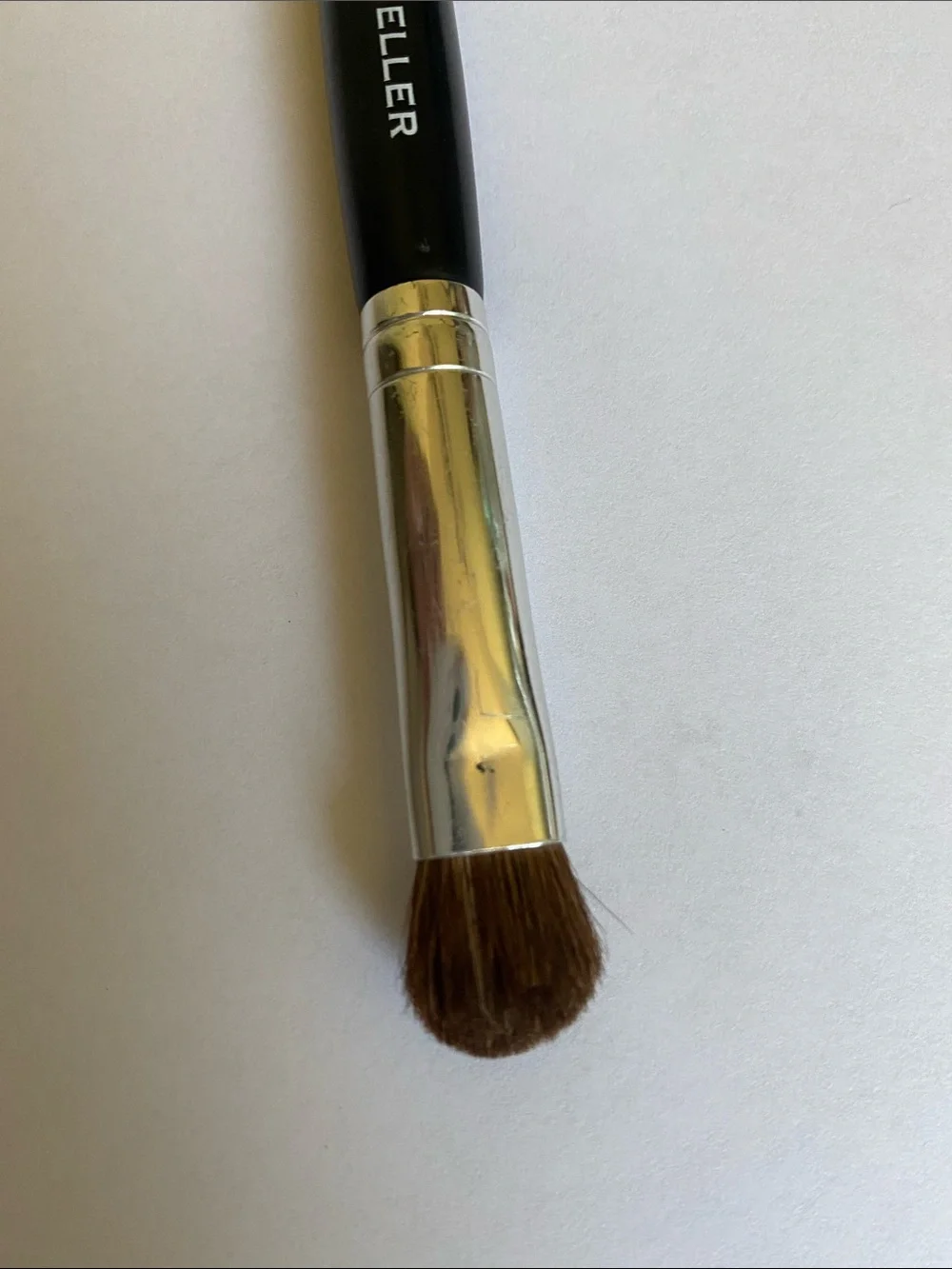 Laura Geller Black Double-Ended Makeup Brush with Brown Bristles new no tags